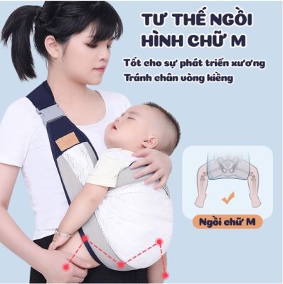 Địu lưới trẻ sơ sinh thoáng khí