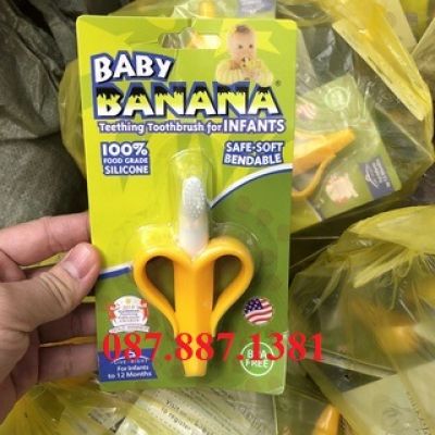 Dụng cụ gặm nướu 2 trong 1 Baby Banana