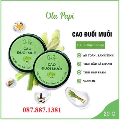 Cao đuổi muỗi trẻ em Ola Papi 20g