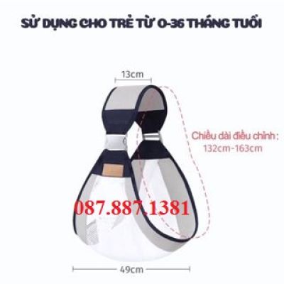 Địu lưới trẻ sơ sinh thoáng khí